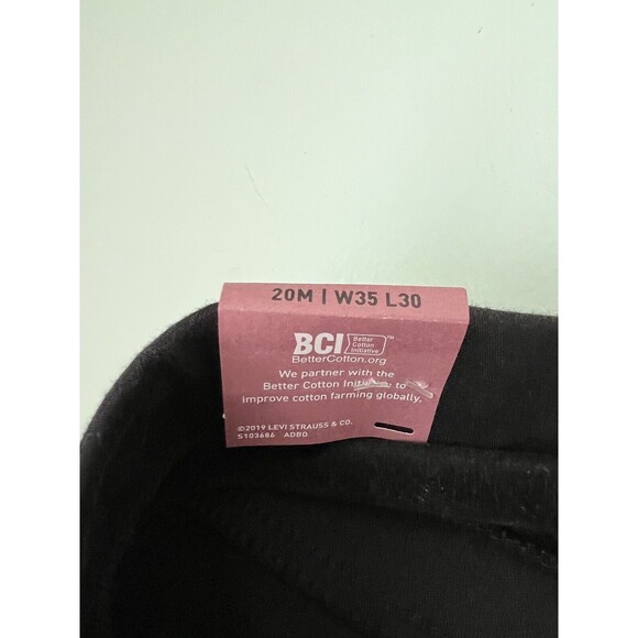 Signature Levi Strauss 20 Jeans Gold CW-1821 20M 35x30 Black Pull-On Skinny - Picture 6 of 6